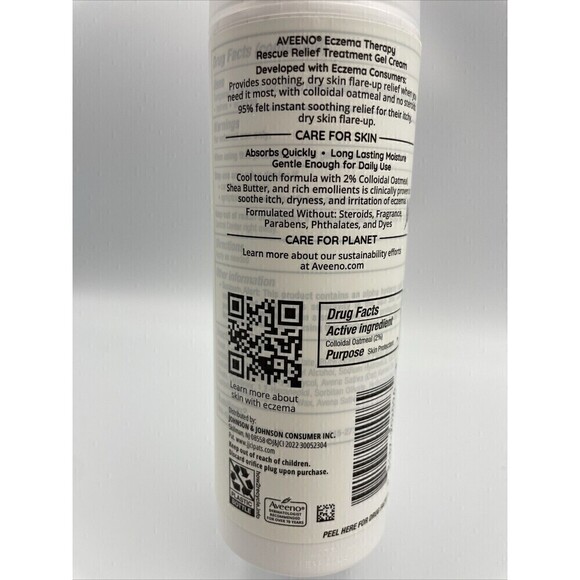 Aveeno Eczema Therapy Rescue Relief Treatment Gel Cream, 5 oz FREE SHIPPING - Picture 3 of 5
